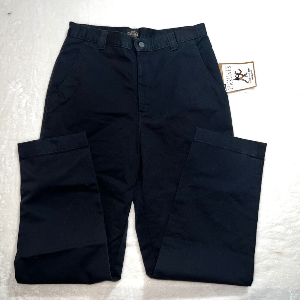 Lee Casuals Black‎ Wrinkle Free Straight Leg Pants Size 14 Medium Casual Work